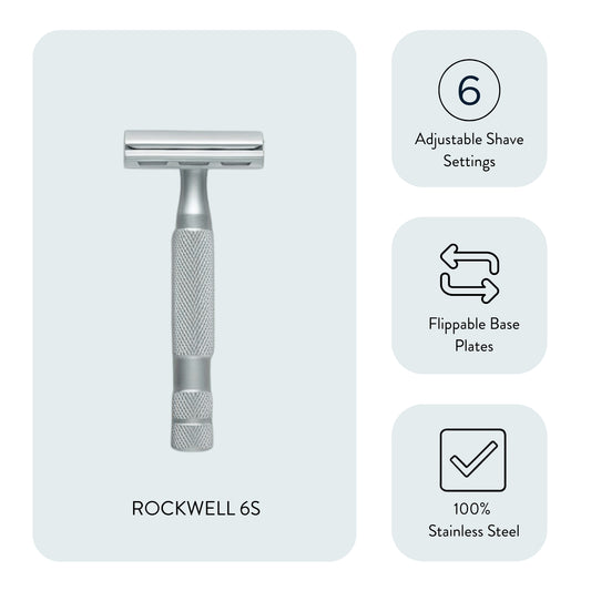 Rockwell 6S Adjustable Stainless Steel Razor