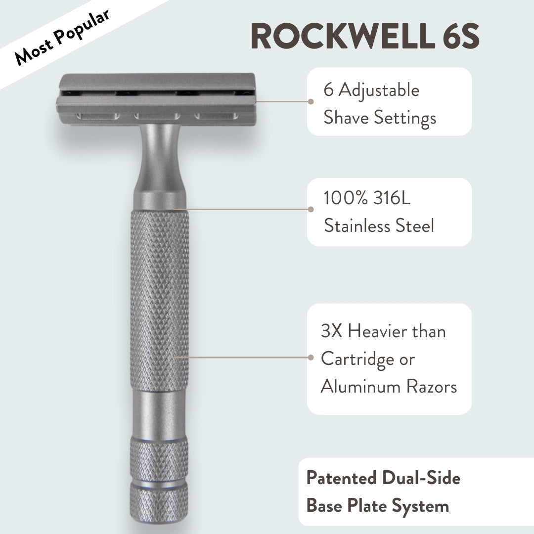 Rockwell 6S 24K Gold Stainless Steel Adjustable Razor