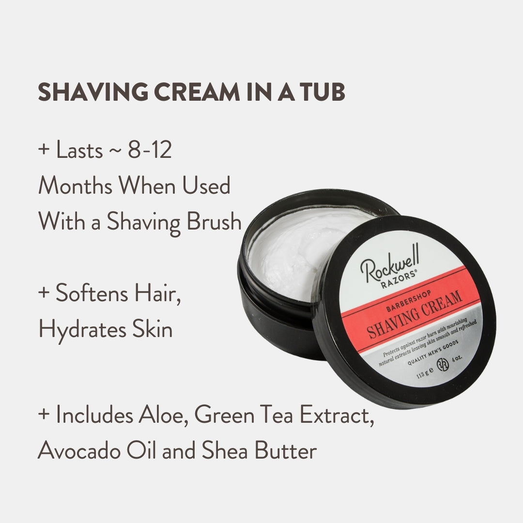Hair Cream Razor Shave Cream Barbershop Scent | Rockwell Razors